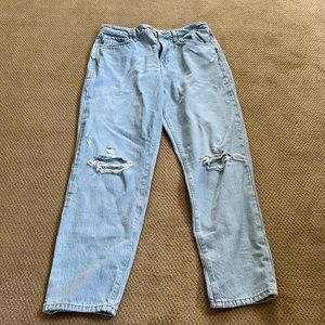 Zara straight legged ripped knee jeans perfect condition size 40